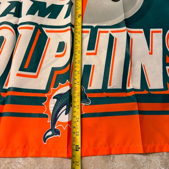Vintage NFL Miami Dolphins Long Retro Logo 'Dolphins' Banner 93" x 24" Flag - Picture 6 of 10